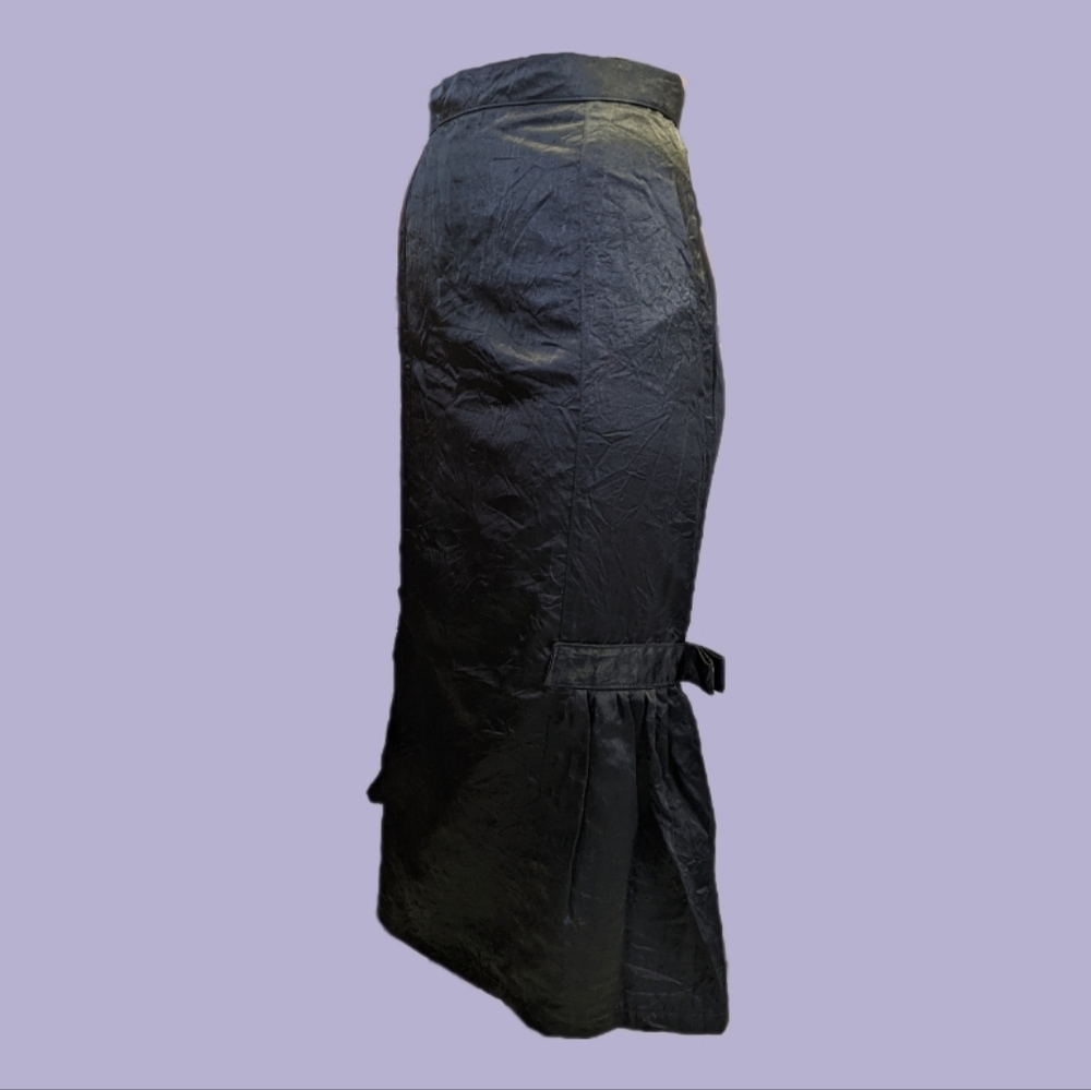 Black Mermaid Midi Skirt S